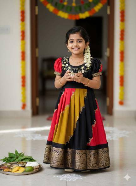 Deer Collar Combo Silk Kids wear suppliers in Pune